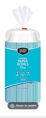 Berkley Jensen Everyday 12 oz. Paper Bowls, 200 ct.