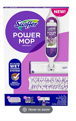 Swiffer PowerMop Multi-Surface Floor Mop Kit, Lavender Scent