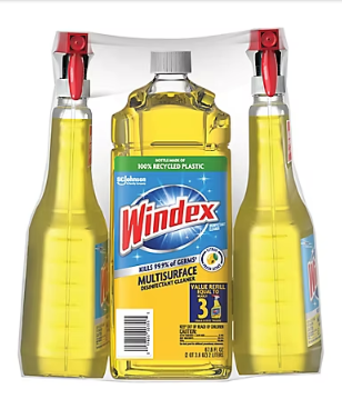 Windex Disinfectant Cleaner Multi-Surface, 2 ct.