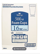 WinCup 16-Oz. Foam Cups, 500 ct. - White