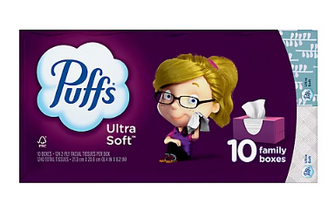 Puffs Ultra Soft and Strong Facial Tissues, 10 ct.