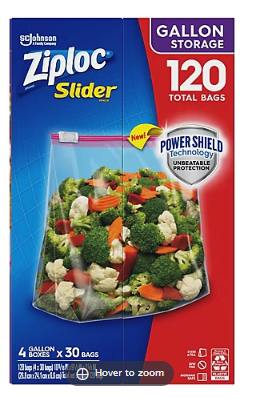 Ziploc 1-Gal. Slider Storage Bags, 120 pk.