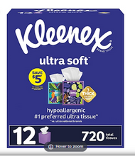 Kleenex Ultra Soft 3-Ply Facial Tissues, 12 pk./60 Tissues per Box