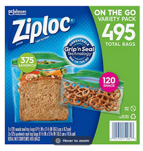 Ziploc Snack Bag and Sandwich Bag Mixed Pack, 495 pk. - Clear
