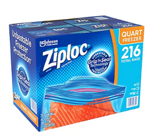Ziploc Quart Freezer Bags, 216 ct.