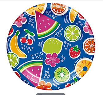 Berkley Jensen Sunny Fruit 10" Paper Plate, 100 ct.