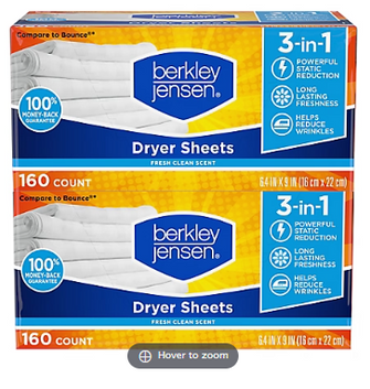 Berkley Jensen Soft and Fresh Dryer Sheets, 320 ct.