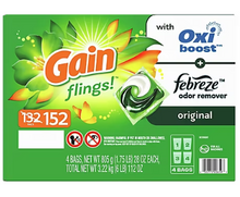 Gain Flings Liquid Laundry Detergent, Original Scent, 152 ct.