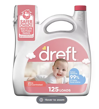 Dreft Ultra Concentrated Liquid Baby Laundry Detergent, 125 Loads, 170 fl. oz.