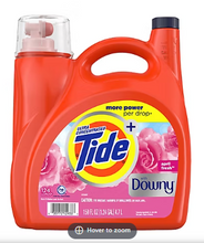 Tide Plus A Touch of Downy Liquid Laundry Detergent, HE Compatible, 124 loads/159 fl. oz. - April Fresh