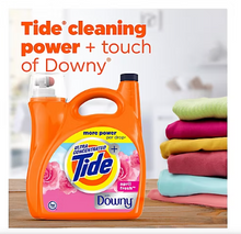 Tide Plus A Touch of Downy Liquid Laundry Detergent, HE Compatible, 124 loads/159 fl. oz. - April Fresh