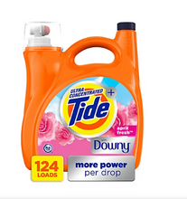 Tide Plus A Touch of Downy Liquid Laundry Detergent, HE Compatible, 124 loads/159 fl. oz. - April Fresh
