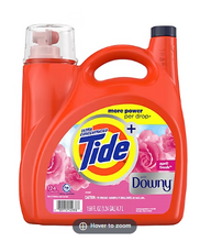 Tide Plus A Touch of Downy Liquid Laundry Detergent, HE Compatible, 124 loads/159 fl. oz. - April Fresh