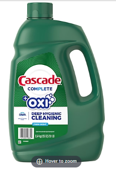 Cascade Complete Gel and Oxi Dishwasher Detergent, 125 fl. oz.