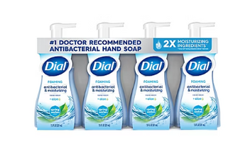 Dial Foaming Hand Wash Antibacterial & Moisturizing - Spring Water, 4 pk./7.5 oz.