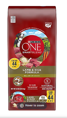 Purina ONE SmartBlend Lamb & Rice Formula Adult Premium Dog Food, 44 lbs.
