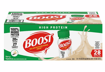 BOOST 20g High Protein Nutritional Drink, Very Vanilla 8 fl. oz., 28 ct.