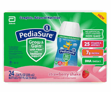 PediaSure Nutritional Grow & Gain Shake with Fiber, Strawberry 7.4 fl. oz., 24 pk.
