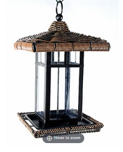 National Audubon Wicker Lantern Bird Feeder