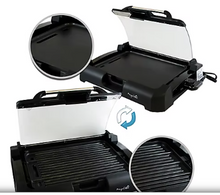 MegaChef Reversible Indoor Grill and Griddle with Removable Glass Lid