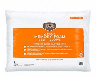 Berkley Jensen 2 Pc. Quilted Memory Foam Pillow