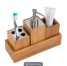 Honey-Can-Do 4-Pc. Bamboo Bathroom Set