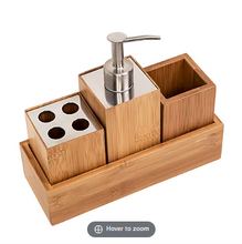 Honey-Can-Do 4-Pc. Bamboo Bathroom Set