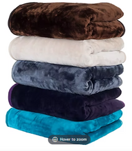 Lavish Home Solid Soft Thick Mink Blanket