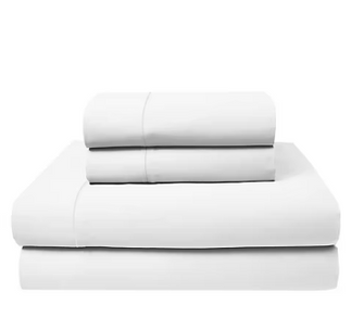 Supreme Elegance 1000TC CVC Satin 6 Pc. Queen Size Sheet Set - White