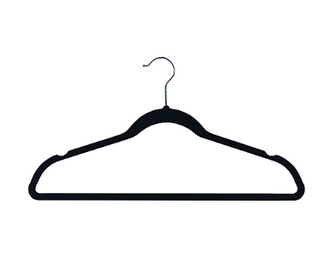 Berkley Jensen Anti-Slip Rubberized Hangers, 35 pk. - Black