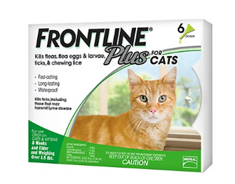 Frontline Plus Flea & Tick Cat and Kitten Treatment, 6 doses
