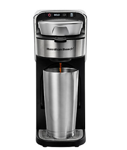 Hamilton Beach Scoop Single Serve Coffee Maker - Black and Stainless Steel