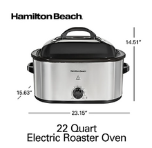 Hamilton Beach Stainless Steel Electric Roaster Oven, 22 Quarts