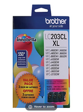 Brother Genuine LC2033PKS Color Standard-Yield Ink Cartridges, 3 pk.