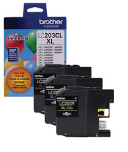 Brother Genuine LC2033PKS Color Standard-Yield Ink Cartridges, 3 pk.