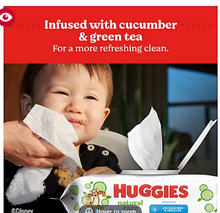 Huggies Cucumber and Green Tea Natural Care Sensitive Baby Wipes, 1088 ct.
