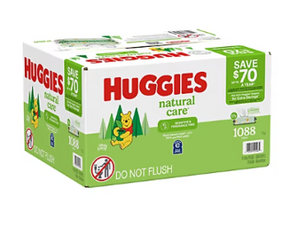 Huggies Unscented Natural Care Sensitive Baby Wipes, 1,088 ct.