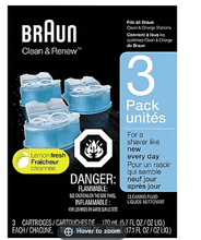 Braun Clean & Renew Cartridges with Lemon Fresh Scent, 3 pk.