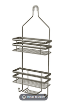 Honey-Can-Do Flat Wire Steel Shower Caddy - Gray