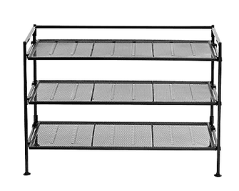 Berkley Jensen Heavy Duty 3-Tier Utility and Shoe Rack - Black