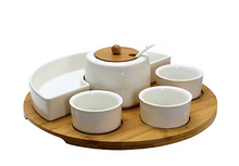 Elama 6-Pc. Lazy Susan Appetizer Set