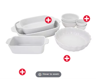 Henckels Ceramic Mixed Baking Dish 8-Piece Set, White