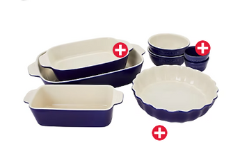 Henckels Ceramic Mixed Baking Dish 8-Piece Set, Blue