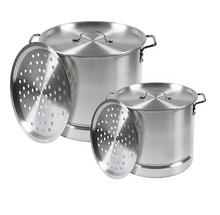 IMUSA 2-Piece Tamales Steamer Set, 32 qt./10 qt. - Silver