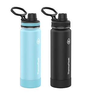 Thermoflask 24 oz. Spout Bottle, 2 pk. - Sky/Carbon