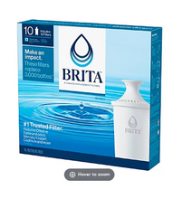 Brita Pour-Through Pitcher Replacement Filter, 10 pk.