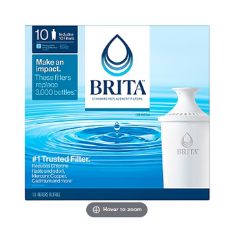 Brita Pour-Through Pitcher Replacement Filter, 10 pk.