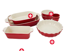 Henckels Ceramic Mixed Baking Dish 8-Piece Set, Red