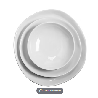 Honey Can Do 3-Pc. Melamine Dinnerware Set - White