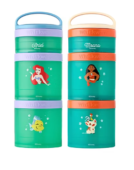 Whiskware Disney Princess Snacking Containers. 2 pk. - Ariel and Moana